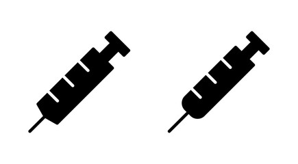Syringe icon set. injection icon vector.