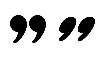 Quote icon set. Quotation mark symbol.