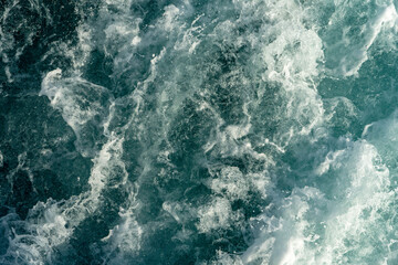 Background of water waves and gurgling sea water