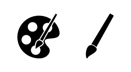 Paint icon set. paint brush icon vector. paint roller icon vector