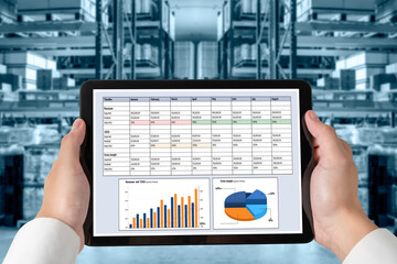 Business data dashboard provide business intelligence analytic for marketing strategy planning...