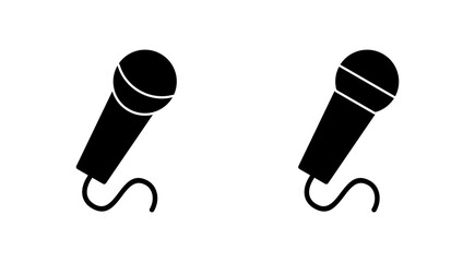 Microphone icon set. karaoke icon vector