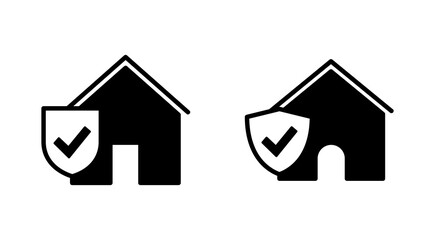 House insurance icon set. house protection icon.