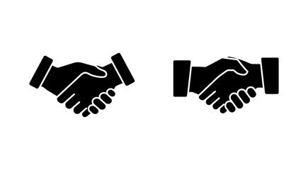 Handshake icon set. business handshake. contact agreement