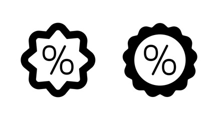 Discount icon set. Discount tag icon.