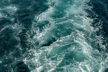 Background of water waves and gurgling sea water