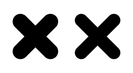 Obraz premium Close icon set. Delete icon vector. cross sign