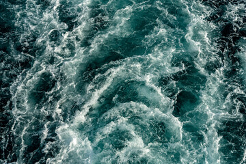 Background of water waves and gurgling sea water