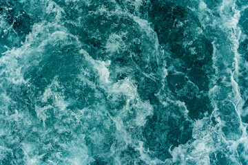 Background of water waves and gurgling sea water