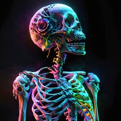 3d rendered illustration of a human skeleton