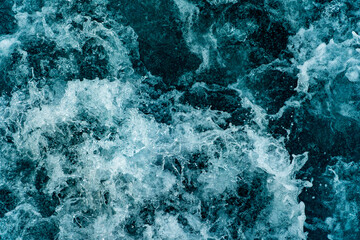 Background of water waves and gurgling sea water