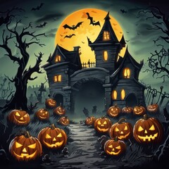 Creepy and Spooky Halloween Background