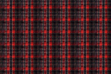 Red and black plaid fabric pattern