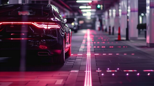 An intelligent parking system that guides drivers to available spots reducing the time spent searching for a parking space.