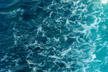 Background of water waves and gurgling sea water