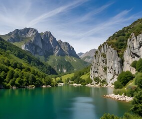 Lagos de Covadonga en Picos de Europa, Cangas de Onís, Asturias
