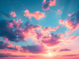 Fototapeta premium Beautiful sunset sky Nature sky backgrounds
