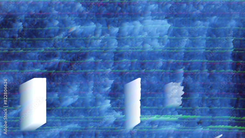 Poster heavily distorted images animation background