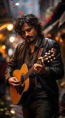 Obraz premium Man busking on the streets of Paris