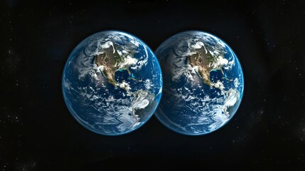 A mirror image of Earth from a parallel universe, with subtle differences,