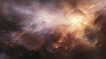 An abstract, stormy pastel design mirroring the chaotic energy of a thunderstorm.