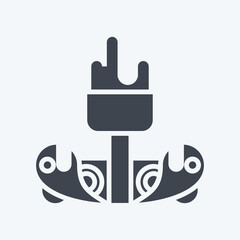 Icon Fountain. related to City symbol. glyph style. simple design illustration