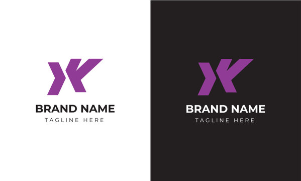 Monogram y k yk ky minimal serif luxury vintage retro logo template for barber gym store