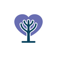 abstract heart tree