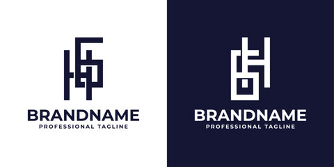 Letters HG and GH Monogram Logo, suitable for any business with GH or HG initials