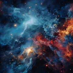 Fototapeta premium A mesmerizing view of a nebula, with vibrant colors