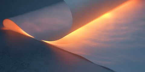 The Invisible Ink of Dreams: A blank sheet of paper, its edges glowing with the potential of countless stories untold.