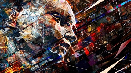  American Leadership, US Bill of Rights, cyber art shading, abstract futurism, High-def