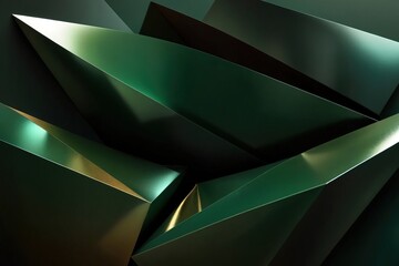 Abstract texture wallpaper of green emerald crystal facet triangle shapes