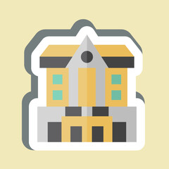 Sticker Bank. related to City symbol. simple design illustration