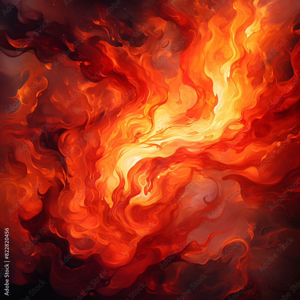 Poster abstract fire background with repetitive fire patterns
