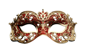 Venetian Opera Carnival Masquerade Mask isolated on transparent background, png, cut out.