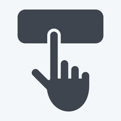 Icon Button. related to Button Download symbol. glyph style. simple design illustration