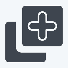 Icon Copy. related to Button Download symbol. glyph style. simple design illustration