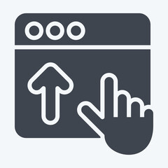 Icon Website. related to Button Download symbol. glyph style. simple design illustration