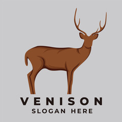 Venison Antler Deer Brown Vector for Logo