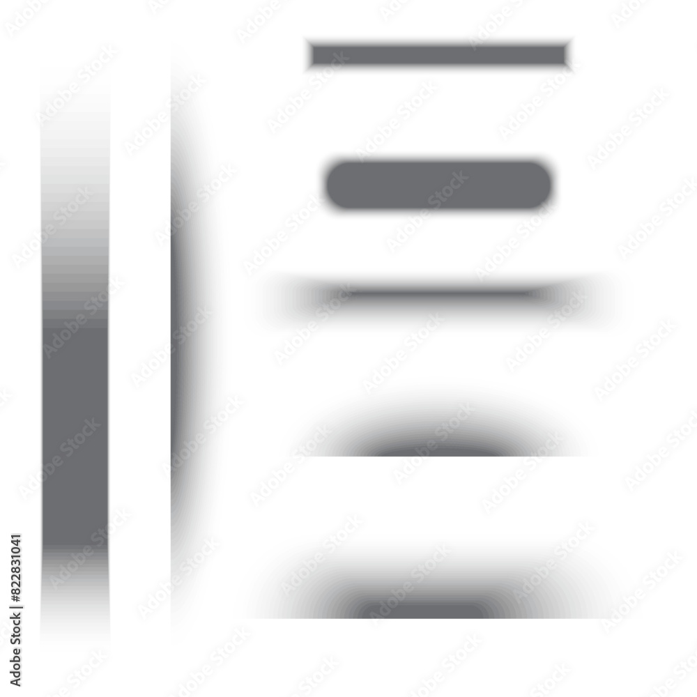 Poster realistic gradient shadows. transparent background. vector shadow elements. soft black shapes.
