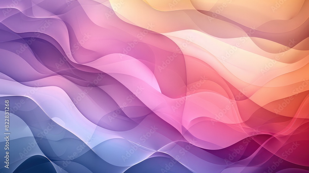 Aufkleber abstract background with layered, semi-transparent shapes in varying sizes and colors