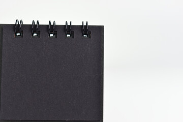 blank black calendar isolated on white background
