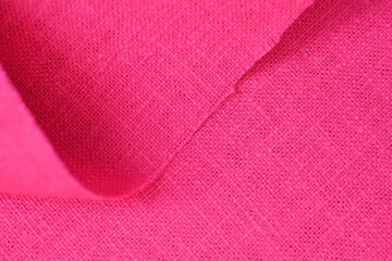 pink hemp viscose natural fabric cloth color, sackcloth rough texture of textile fashion abstract...