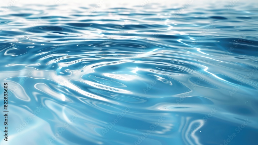 Poster close-up of an abstract background with ripples and reflections on the water surface