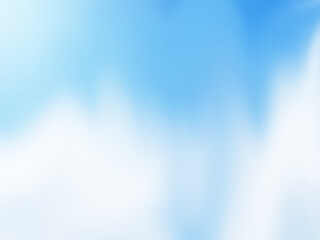 Abstract backdrop bright blue sky and clouds light blue blurred background. With copy space.