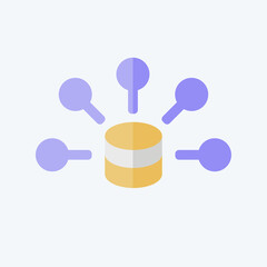 Icon Data. related to Button Download symbol. color mate style. simple design illustration