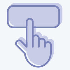 Icon Button. related to Button Download symbol. two tone style. simple design illustration