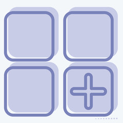 Icon App. related to Button Download symbol. two tone style. simple design illustration