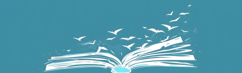 Obraz premium Covered opened book with pages. Vector illustration.